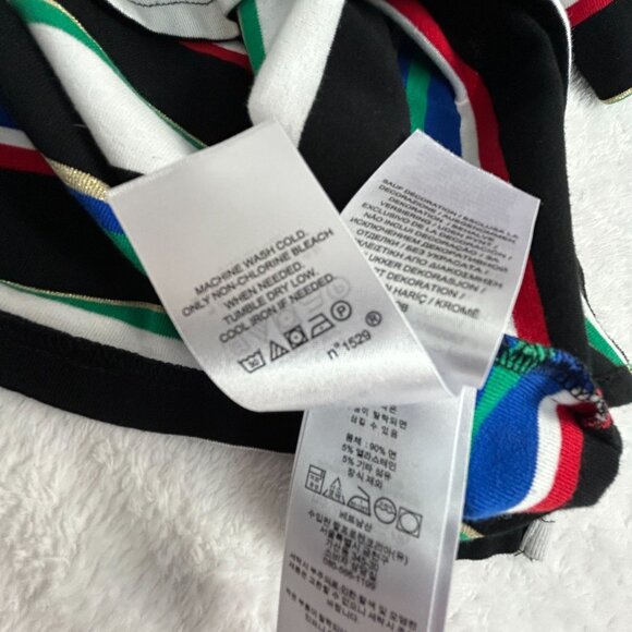 Lauren Ralph Lauren Womens Striped Short Sleeve Bota Neck Knit Top 1X Multicolor - Picture 5 of 8